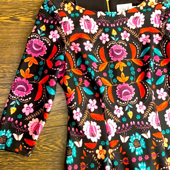 ELIZA J FLORAL MULTICOLORED DRESS - Picture 4 of 6